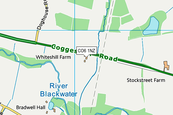 CO6 1NZ map - OS VectorMap District (Ordnance Survey)