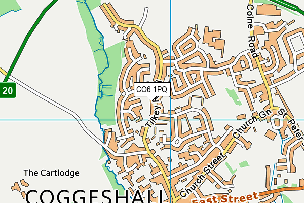 CO6 1PQ map - OS VectorMap District (Ordnance Survey)