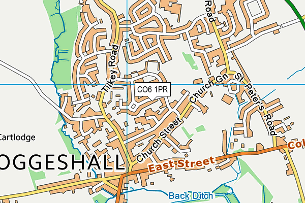 CO6 1PR map - OS VectorMap District (Ordnance Survey)