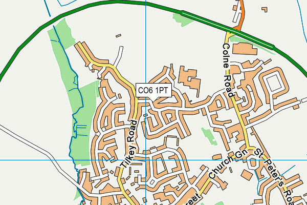 CO6 1PT map - OS VectorMap District (Ordnance Survey)