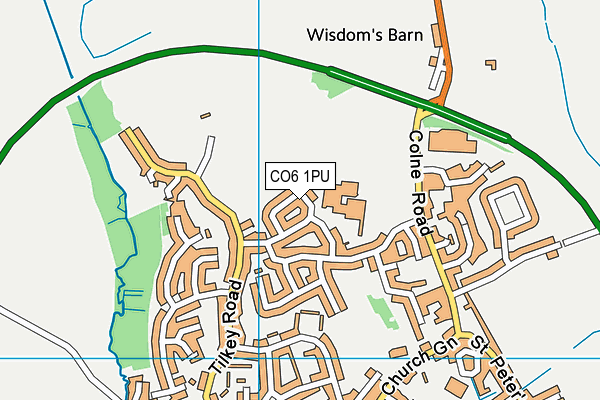 CO6 1PU map - OS VectorMap District (Ordnance Survey)