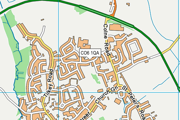 CO6 1QA map - OS VectorMap District (Ordnance Survey)