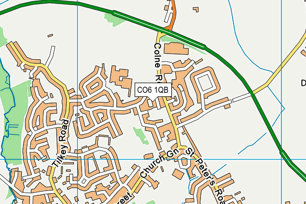 CO6 1QB map - OS VectorMap District (Ordnance Survey)