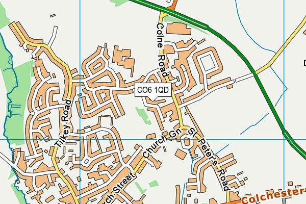 CO6 1QD map - OS VectorMap District (Ordnance Survey)