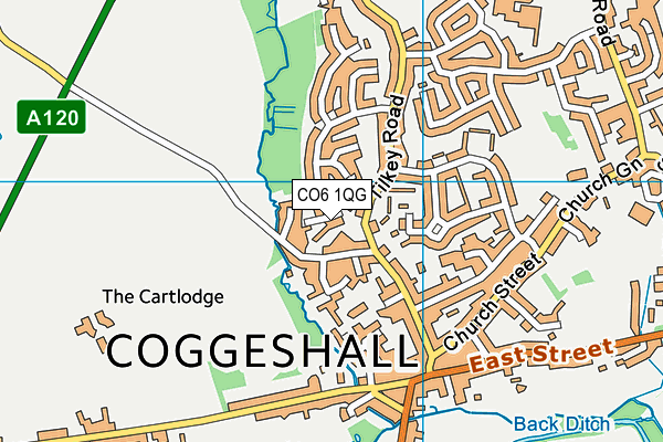 CO6 1QG map - OS VectorMap District (Ordnance Survey)