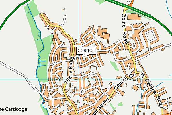 CO6 1QJ map - OS VectorMap District (Ordnance Survey)