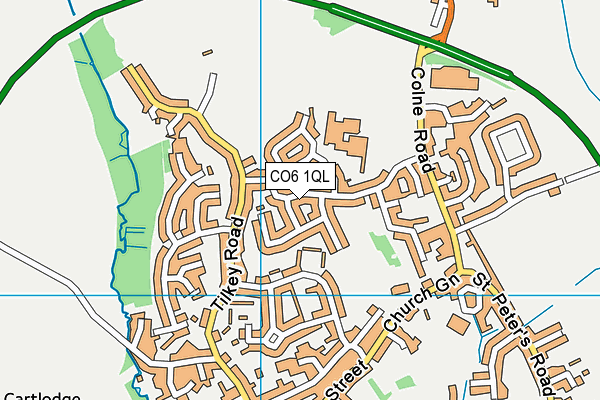 CO6 1QL map - OS VectorMap District (Ordnance Survey)