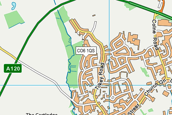 CO6 1QS map - OS VectorMap District (Ordnance Survey)