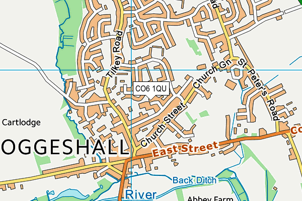 CO6 1QU map - OS VectorMap District (Ordnance Survey)