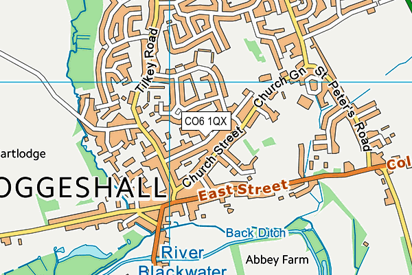 CO6 1QX map - OS VectorMap District (Ordnance Survey)