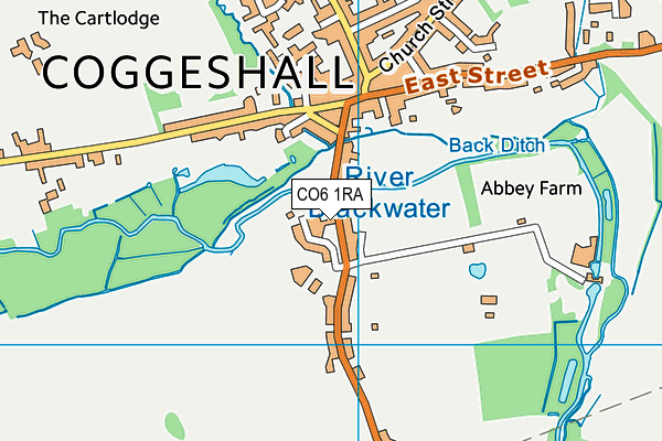 CO6 1RA map - OS VectorMap District (Ordnance Survey)