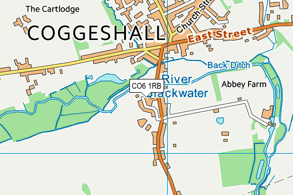 CO6 1RB map - OS VectorMap District (Ordnance Survey)