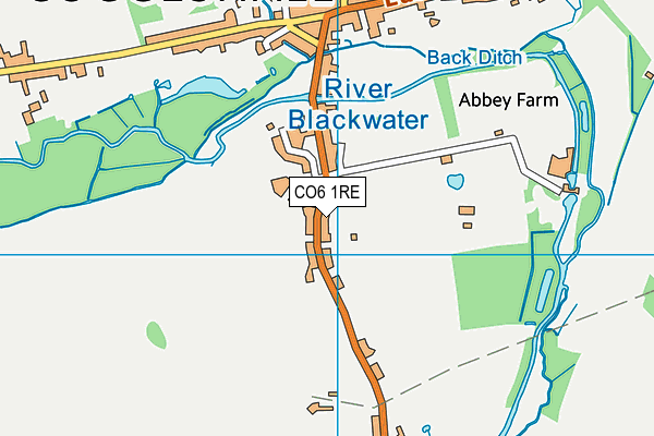 CO6 1RE map - OS VectorMap District (Ordnance Survey)