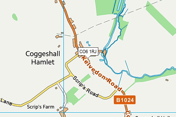 CO6 1RJ map - OS VectorMap District (Ordnance Survey)