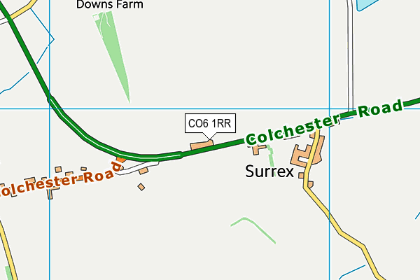 CO6 1RR map - OS VectorMap District (Ordnance Survey)