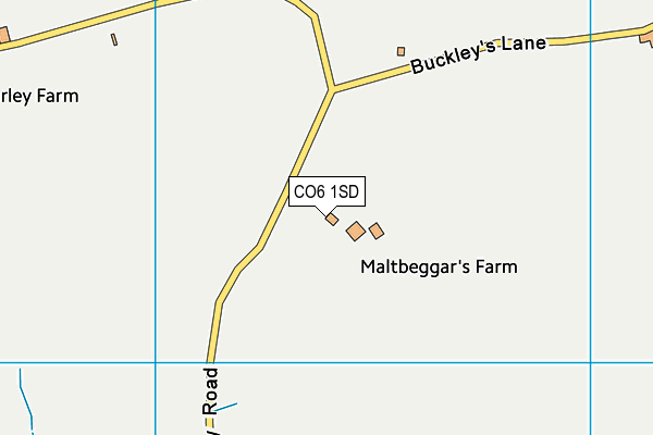 CO6 1SD map - OS VectorMap District (Ordnance Survey)