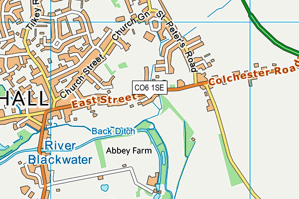 CO6 1SE map - OS VectorMap District (Ordnance Survey)