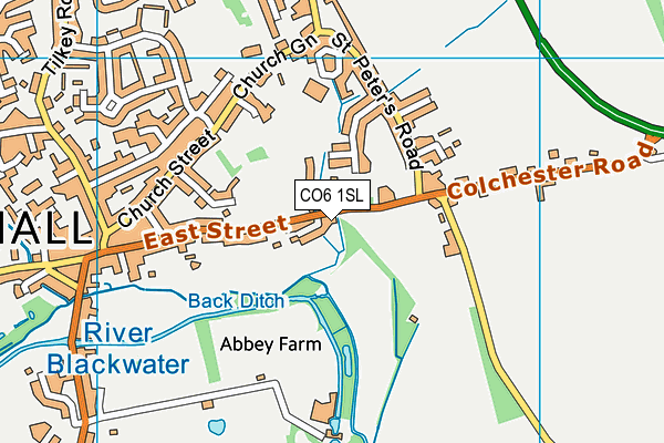 CO6 1SL map - OS VectorMap District (Ordnance Survey)