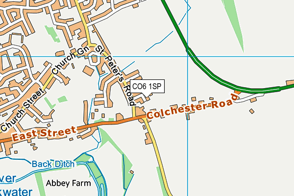 CO6 1SP map - OS VectorMap District (Ordnance Survey)