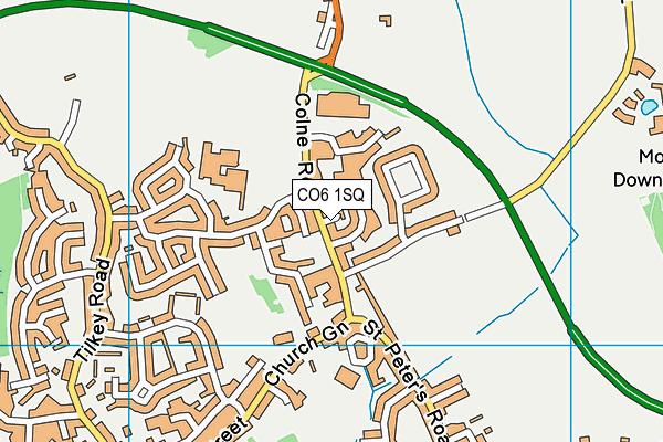 CO6 1SQ map - OS VectorMap District (Ordnance Survey)