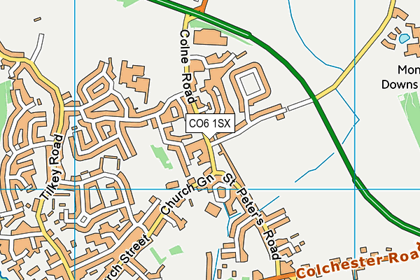CO6 1SX map - OS VectorMap District (Ordnance Survey)