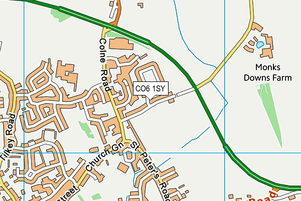 CO6 1SY map - OS VectorMap District (Ordnance Survey)