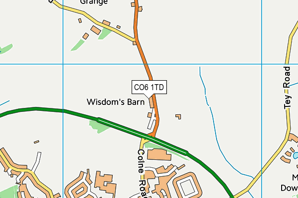 CO6 1TD map - OS VectorMap District (Ordnance Survey)