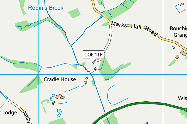 CO6 1TF map - OS VectorMap District (Ordnance Survey)