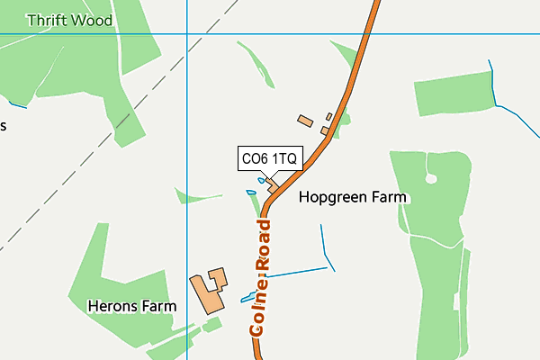 CO6 1TQ map - OS VectorMap District (Ordnance Survey)