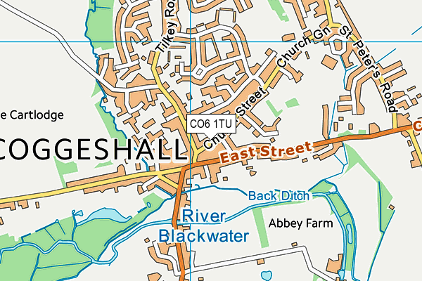 CO6 1TU map - OS VectorMap District (Ordnance Survey)