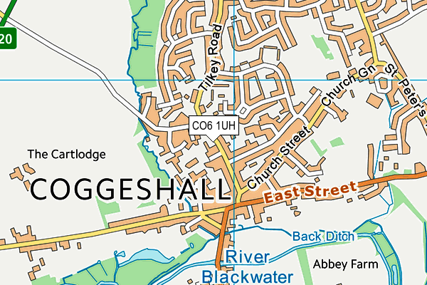 CO6 1UH map - OS VectorMap District (Ordnance Survey)