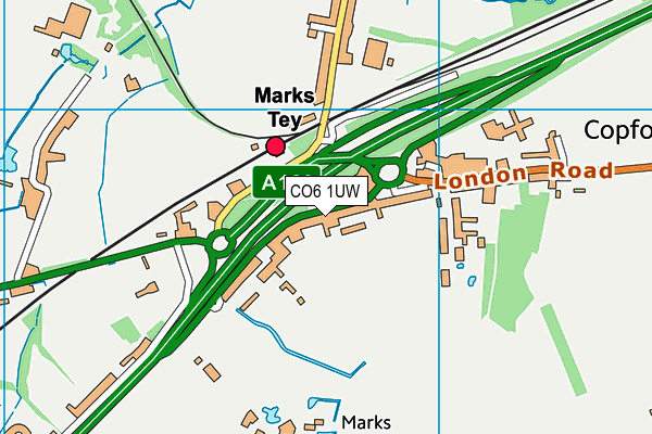 CO6 1UW map - OS VectorMap District (Ordnance Survey)