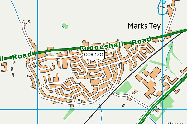 CO6 1XG map - OS VectorMap District (Ordnance Survey)