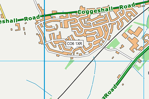 CO6 1XR map - OS VectorMap District (Ordnance Survey)