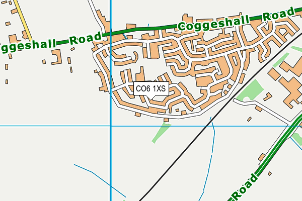 CO6 1XS map - OS VectorMap District (Ordnance Survey)