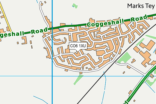 CO6 1XU map - OS VectorMap District (Ordnance Survey)