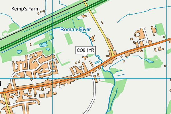 CO6 1YR map - OS VectorMap District (Ordnance Survey)