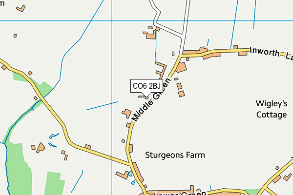 CO6 2BJ map - OS VectorMap District (Ordnance Survey)