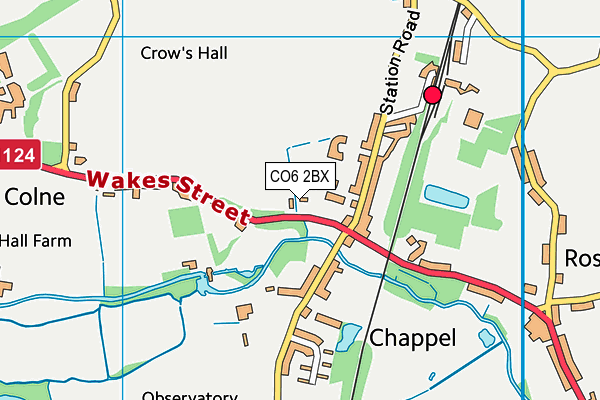 CO6 2BX map - OS VectorMap District (Ordnance Survey)