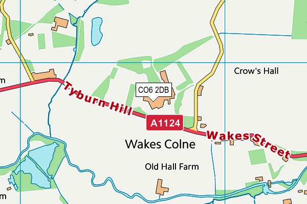 CO6 2DB map - OS VectorMap District (Ordnance Survey)