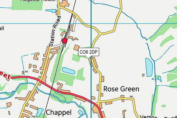 CO6 2DP map - OS VectorMap District (Ordnance Survey)