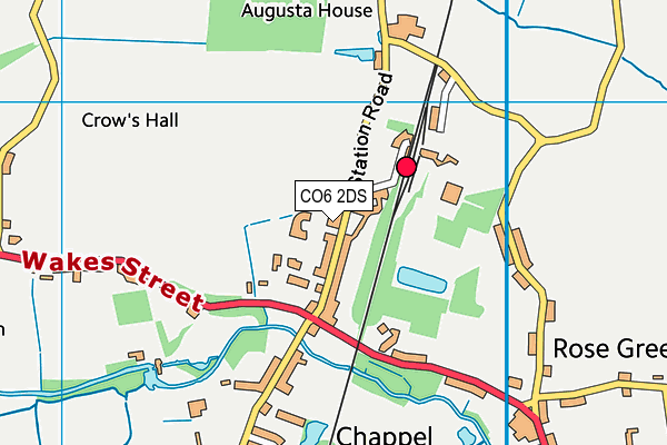 CO6 2DS map - OS VectorMap District (Ordnance Survey)