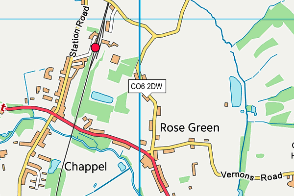 CO6 2DW map - OS VectorMap District (Ordnance Survey)