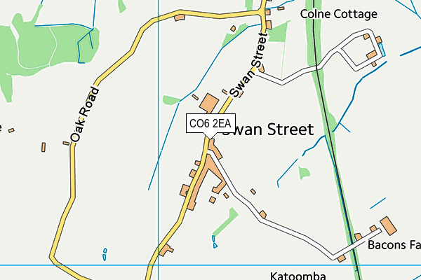 CO6 2EA map - OS VectorMap District (Ordnance Survey)