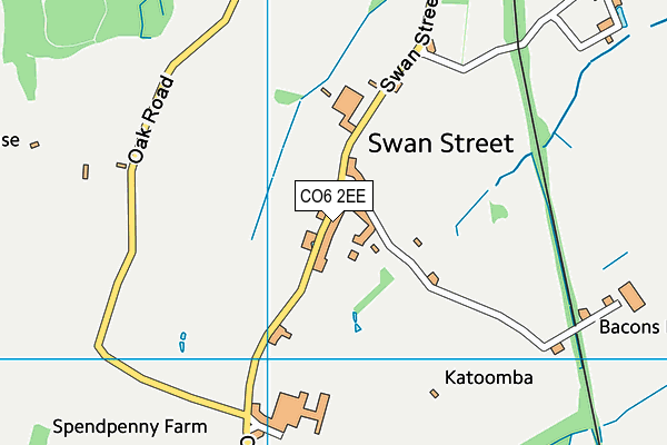 CO6 2EE map - OS VectorMap District (Ordnance Survey)