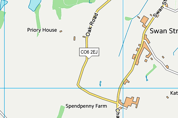 CO6 2EJ map - OS VectorMap District (Ordnance Survey)
