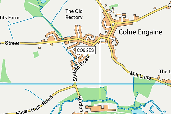 CO6 2ES map - OS VectorMap District (Ordnance Survey)