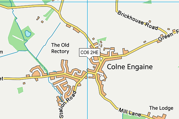 CO6 2HE map - OS VectorMap District (Ordnance Survey)