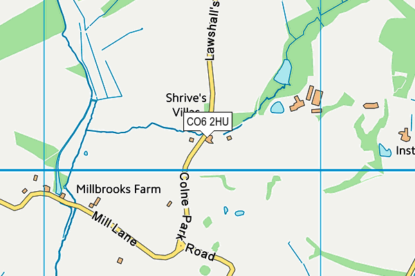 CO6 2HU map - OS VectorMap District (Ordnance Survey)