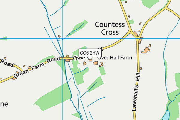 CO6 2HW map - OS VectorMap District (Ordnance Survey)